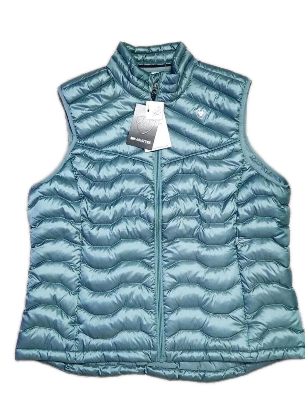 Ariat Ideal Down Vest NWT $108 Extra Large Turquoise Down Filled Ariat Tek XL